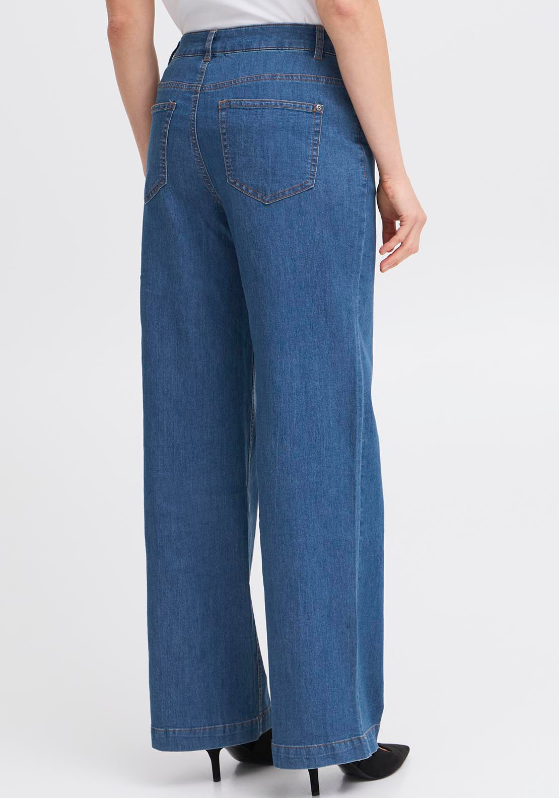 Fransa Denim Wide Leg Jeans - Denim 2 Shaws Department Stores