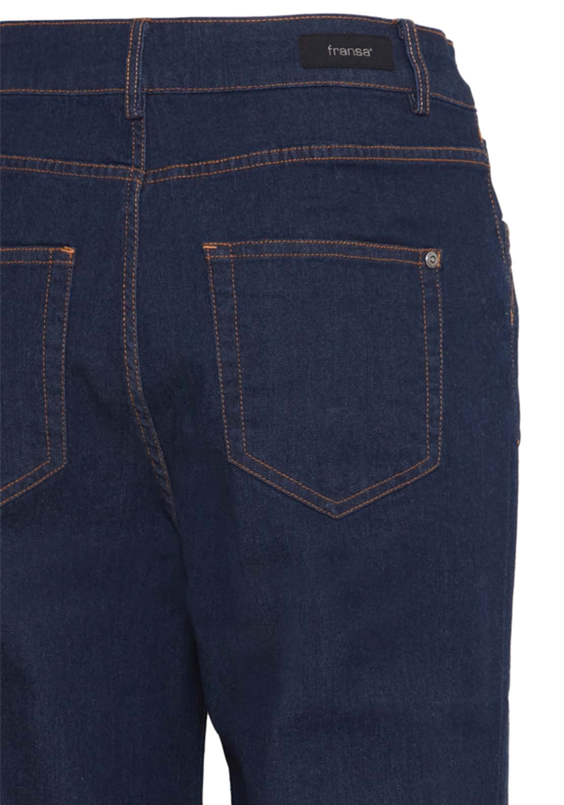 Fransa Denim Wide Leg Jeans - Raw Blue Denim 2 Shaws Department Stores