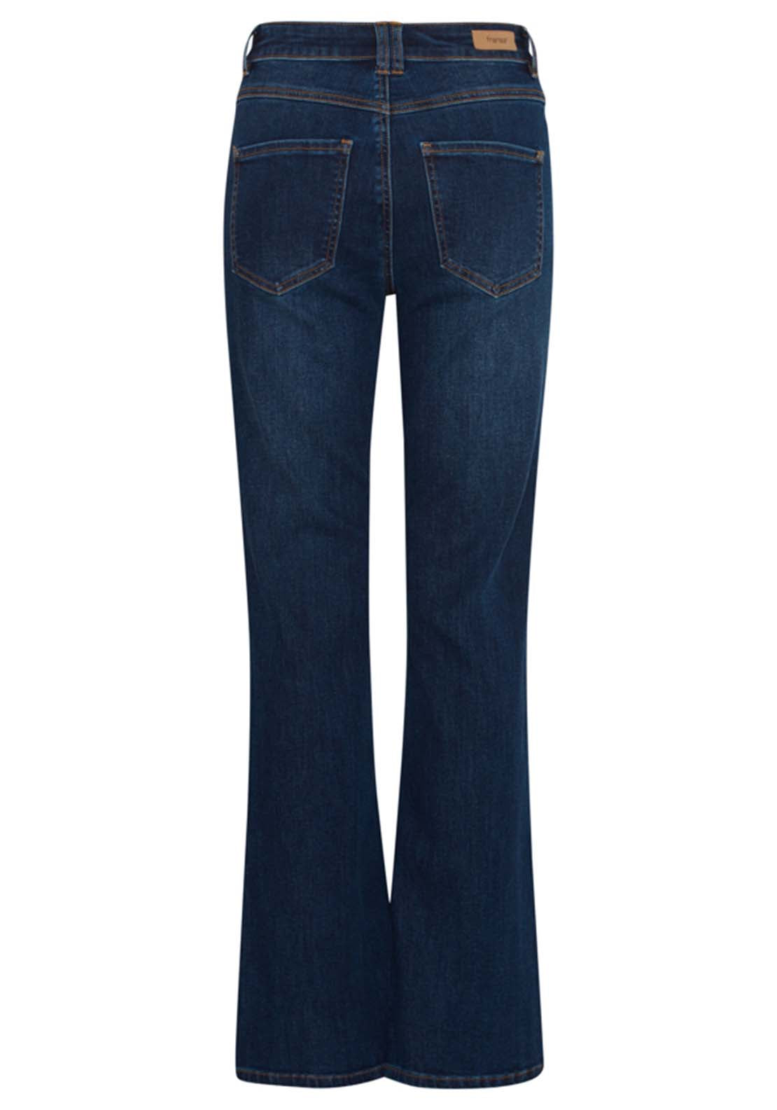 Fransa Denim Wide Leg Jeans - Dark Blue Denim 3 Shaws Department Stores