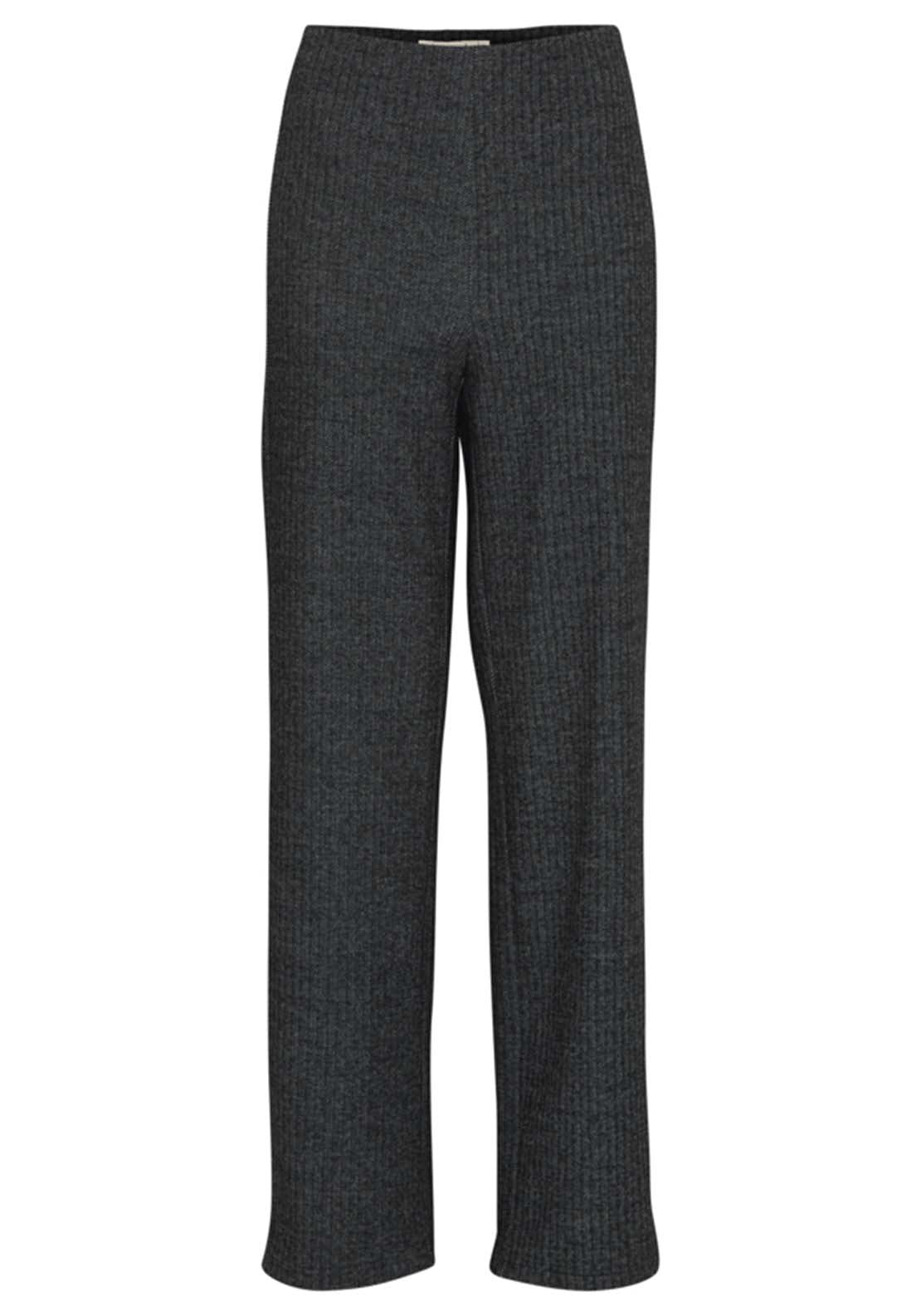 Fransa Casual Straight Leg Trousers - Black Mix 1 Shaws Department Stores
