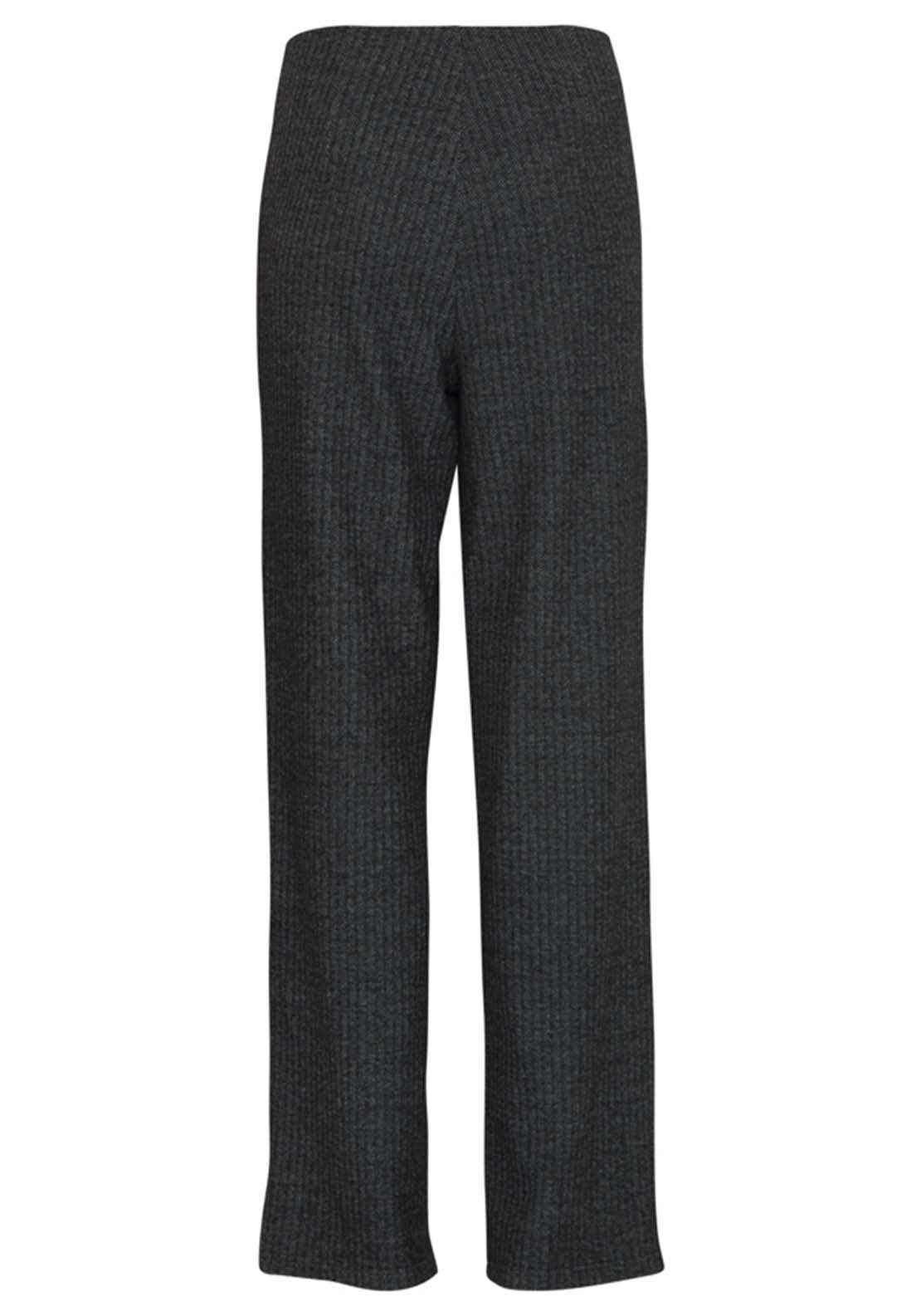 Fransa Casual Straight Leg Trousers - Black Mix 3 Shaws Department Stores
