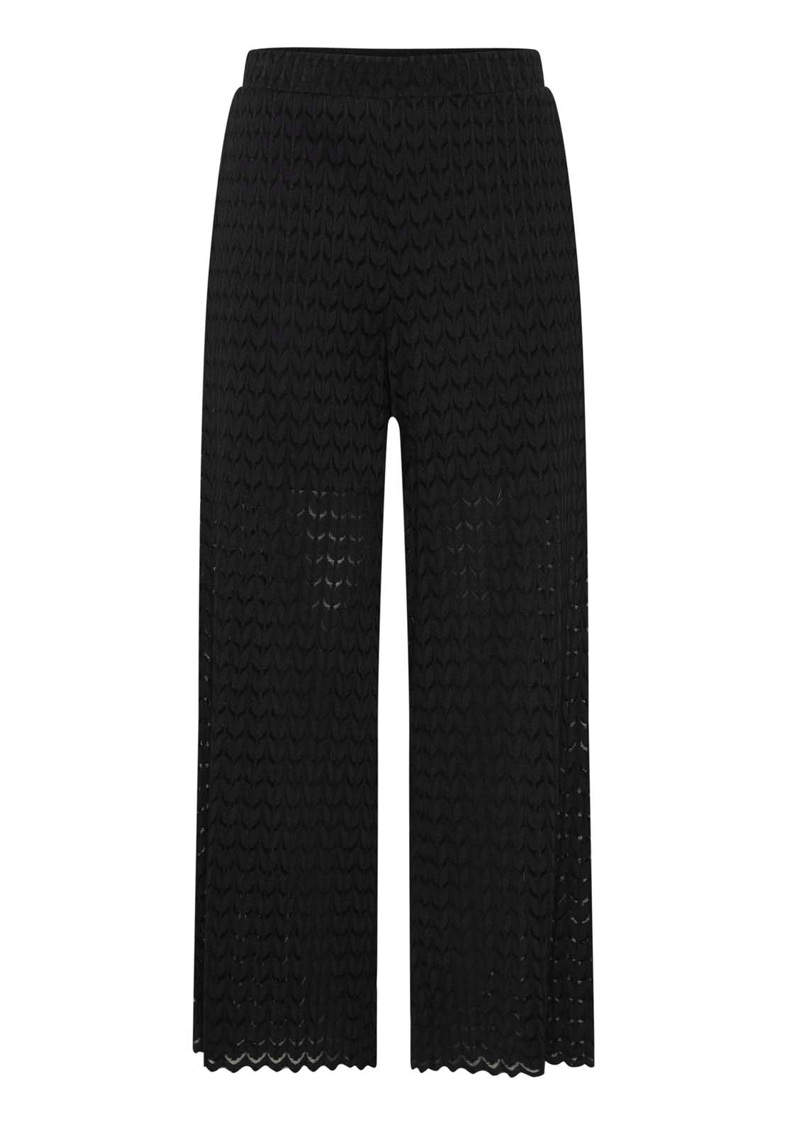 Fransa Casual Trousers - Black 5 Shaws Department Stores