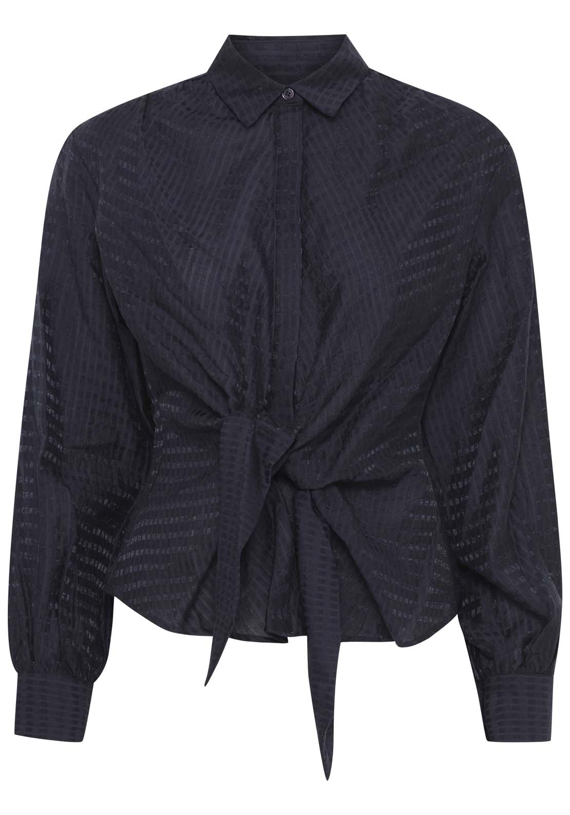 Fransa Long Sleeve Blouse - Night Sky 1 Shaws Department Stores
