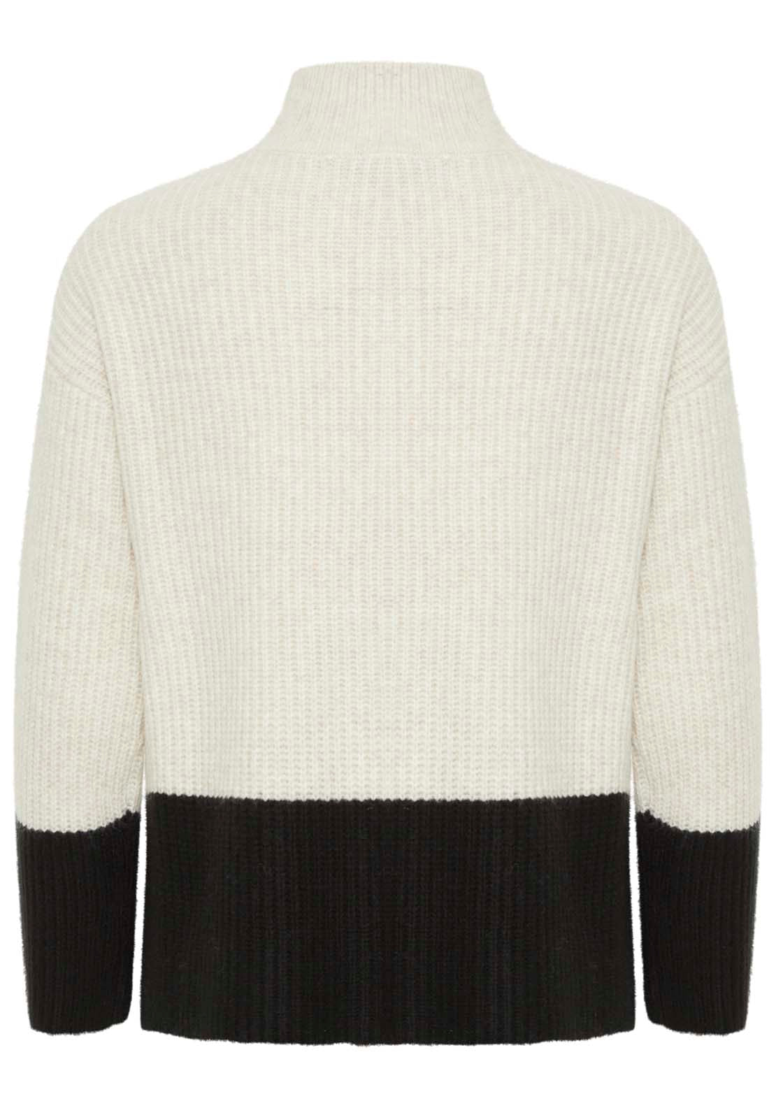 Fransa Knit Pullover - Limestone Melange Mix 1 Shaws Department Stores