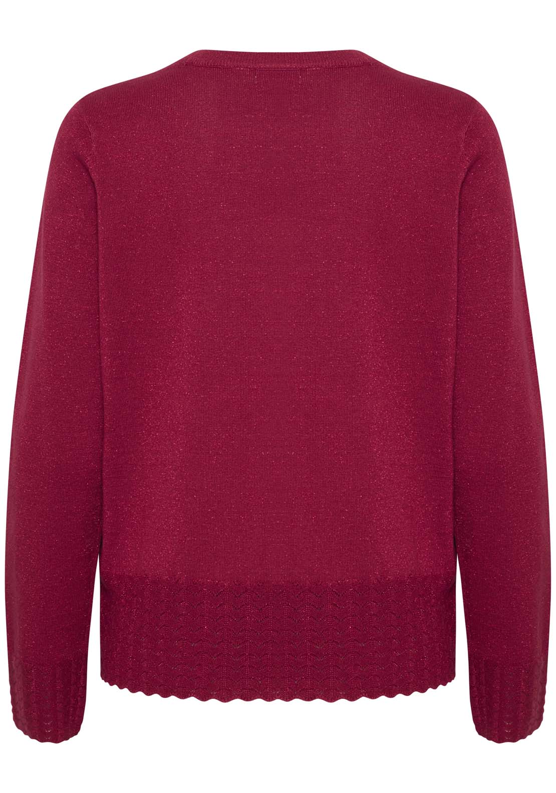 Fransa Knit Pullover - Beet Red Melange 3 Shaws Department Stores
