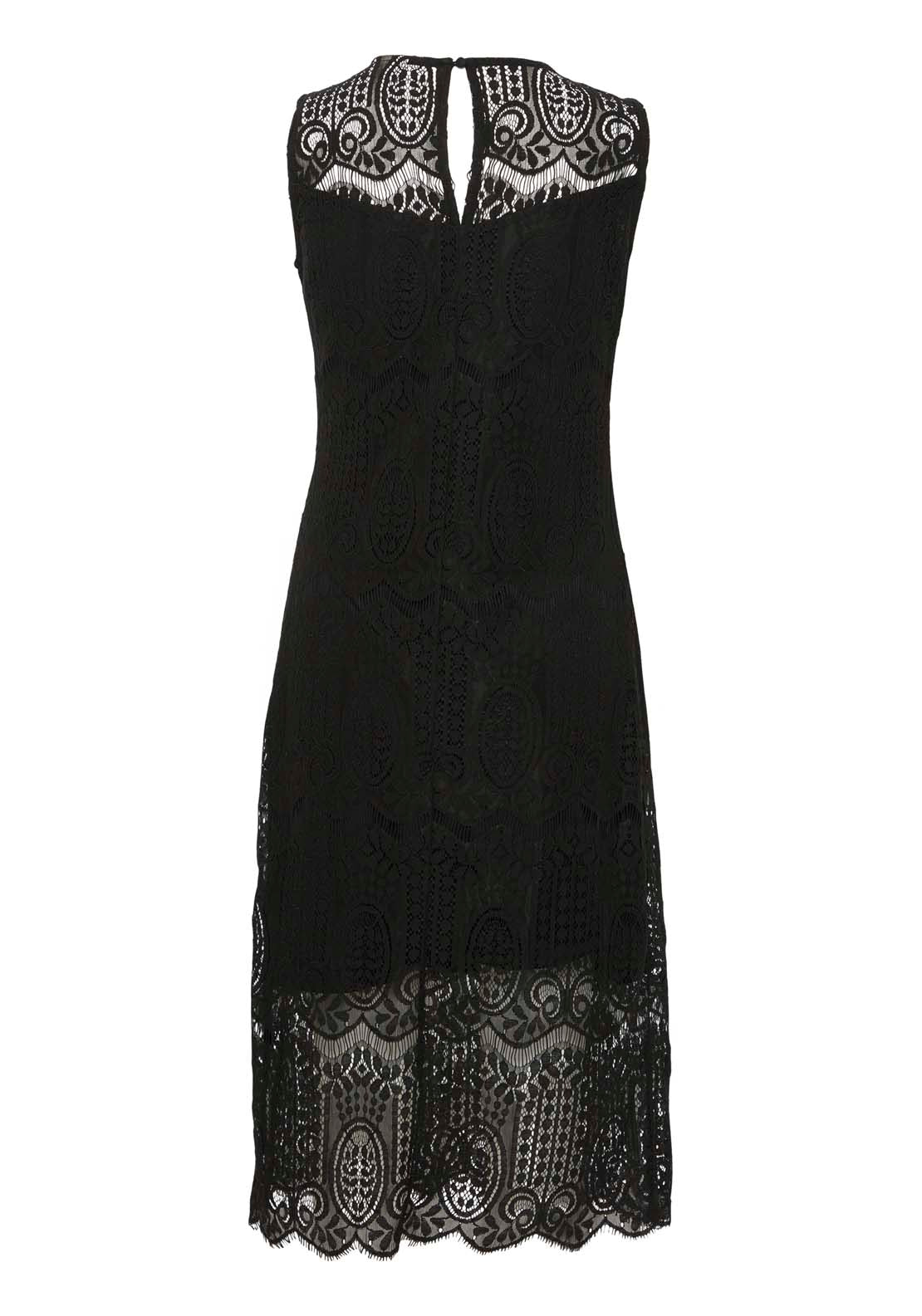 Fransa Light Woven Dress - Black 2 Shaws Department Stores