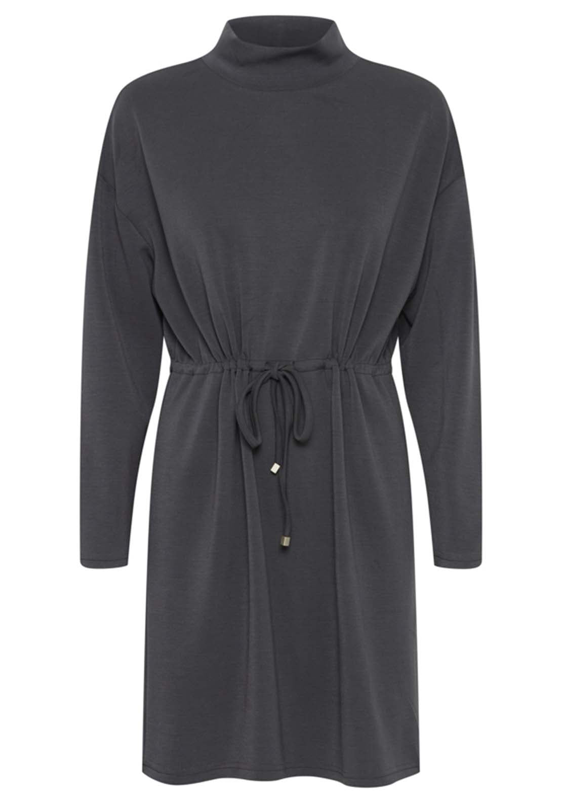 Fransa Casual Long Sleeve Dress - Phantom 1 Shaws Department Stores
