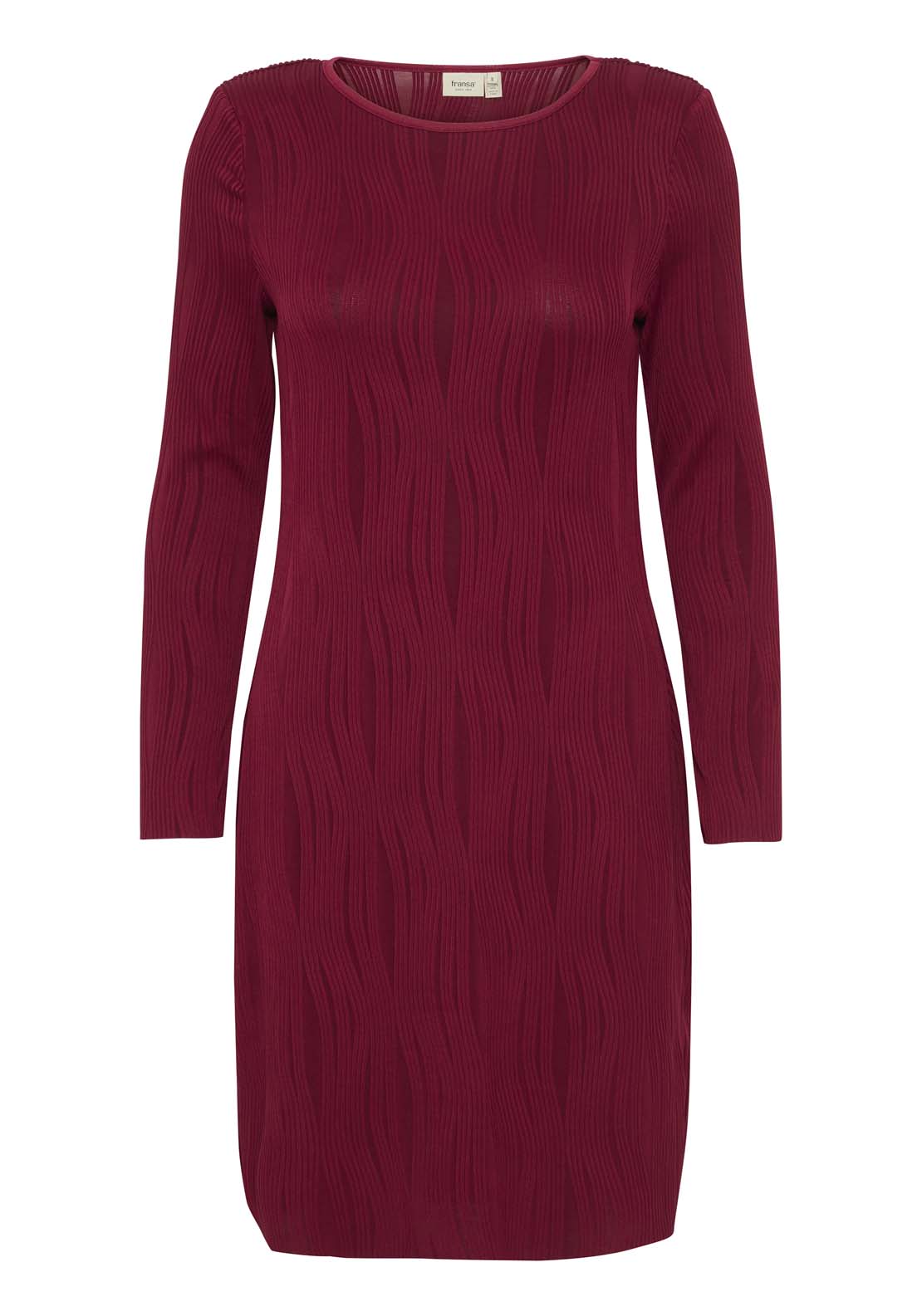 Fransa Jersey Dress - Beet Red 1 Shaws Department Stores