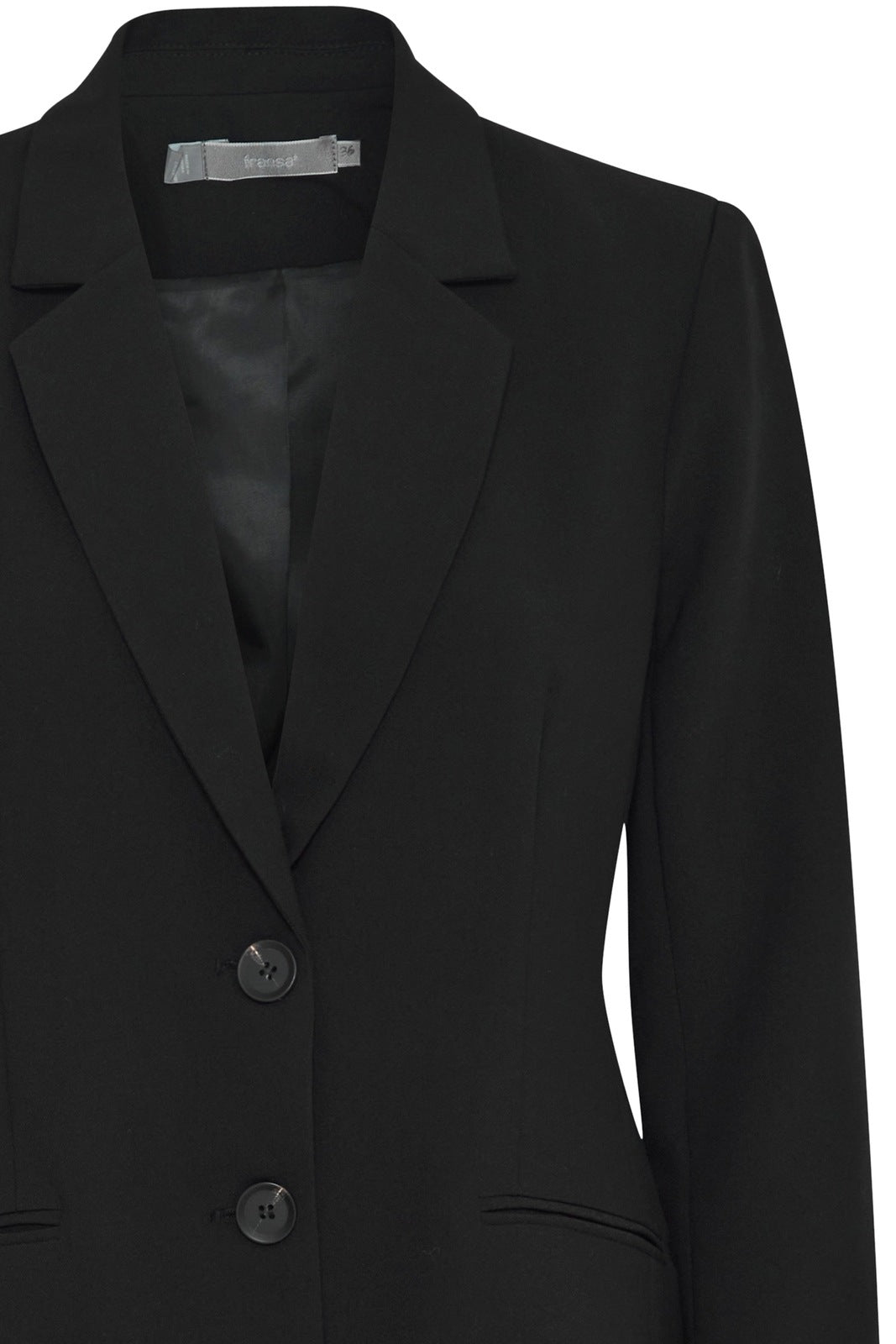 Fransa Hip Length Blazer - Black 2 Shaws Department Stores