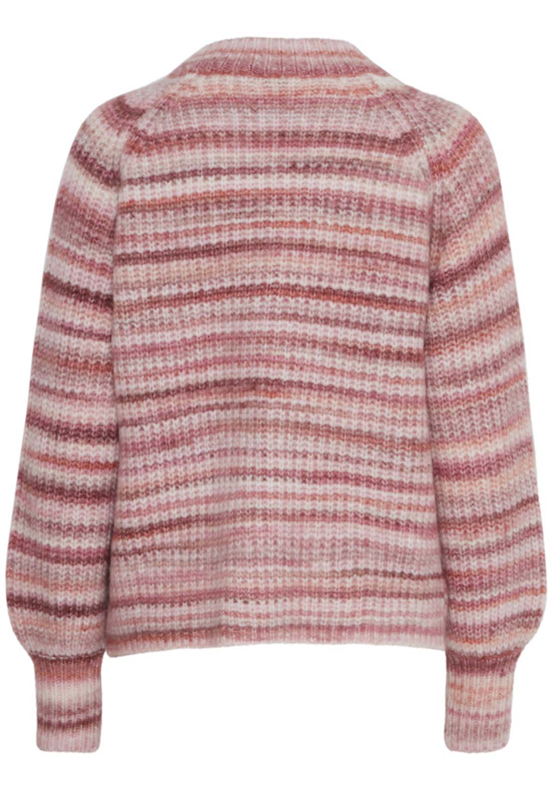 Fransa Knit Long Sleeve Cardigan - Rapture Rose Mix 3 Shaws Department Stores