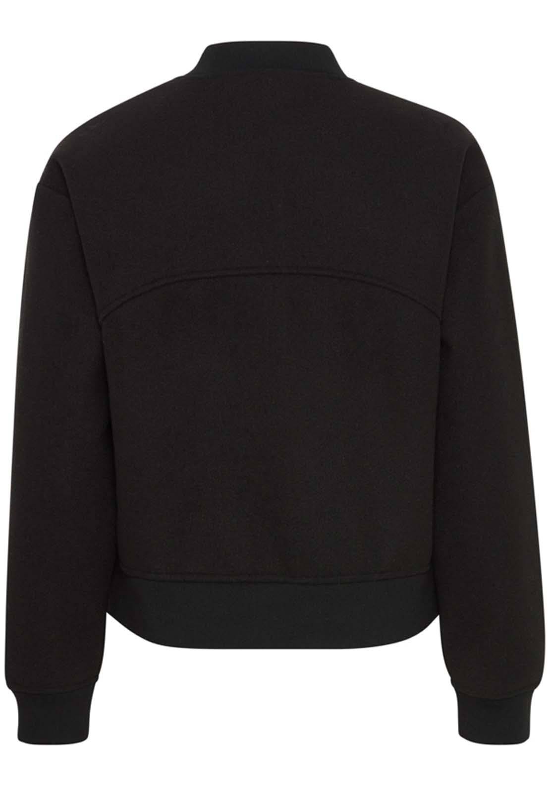 Fransa Button Up Short Jacket - Black 3 Shaws Department Stores