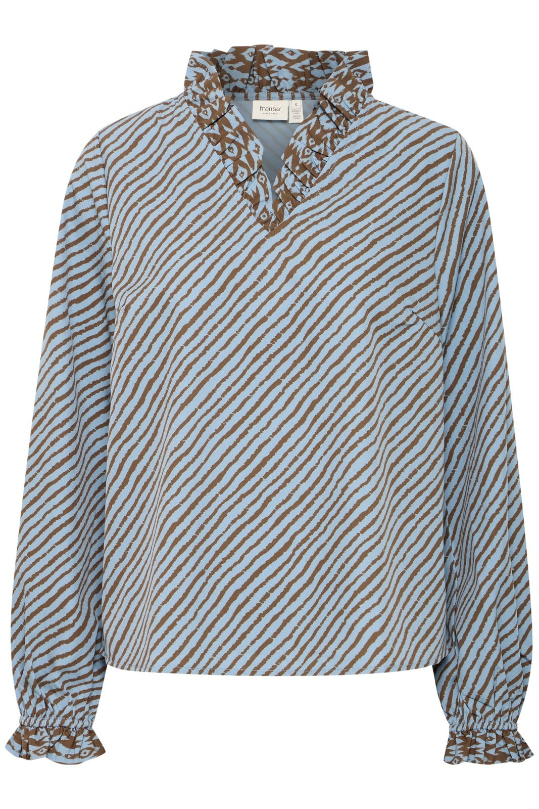 Fransa Long Sleeve Blouse - Citadel W Raindrum Ma24 Julina 2 Shaws Department Stores