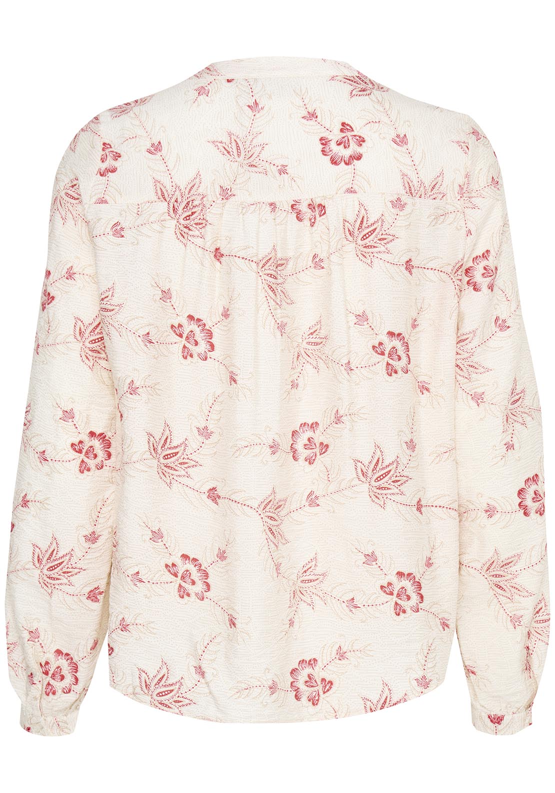 Fransa Casual Long Sleeve Woven Shirt - Cream 5 Shaws Department Stores