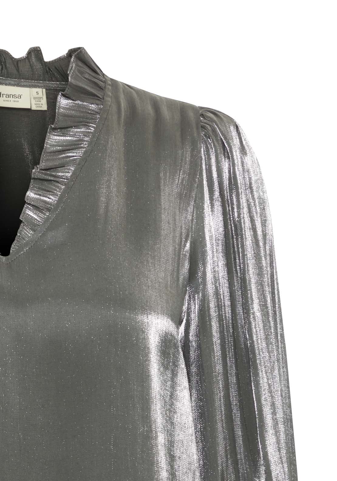 Fransa Long Sleeve Blouse - Phantom 3 Shaws Department Stores