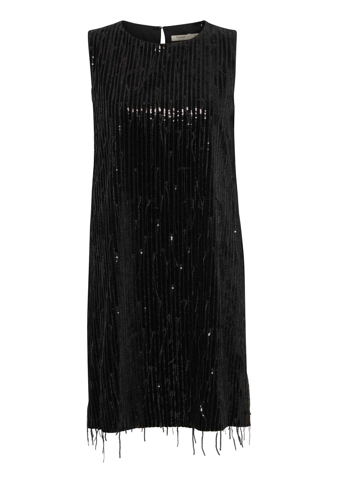 Fransa Jersey Dress - Black 1 Shaws Department Stores