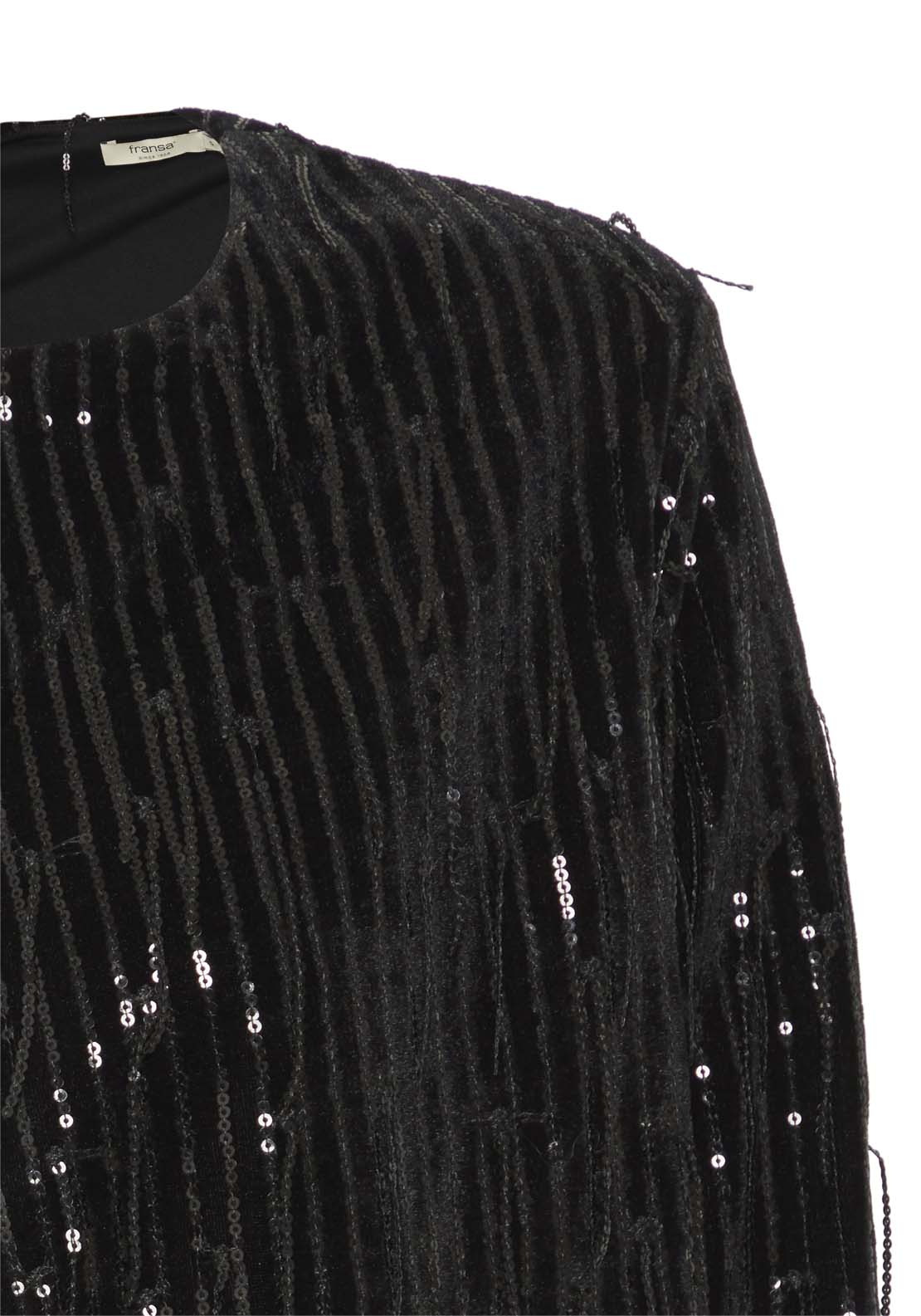 Fransa Cropped Jacket - Black 2 Shaws Department Stores