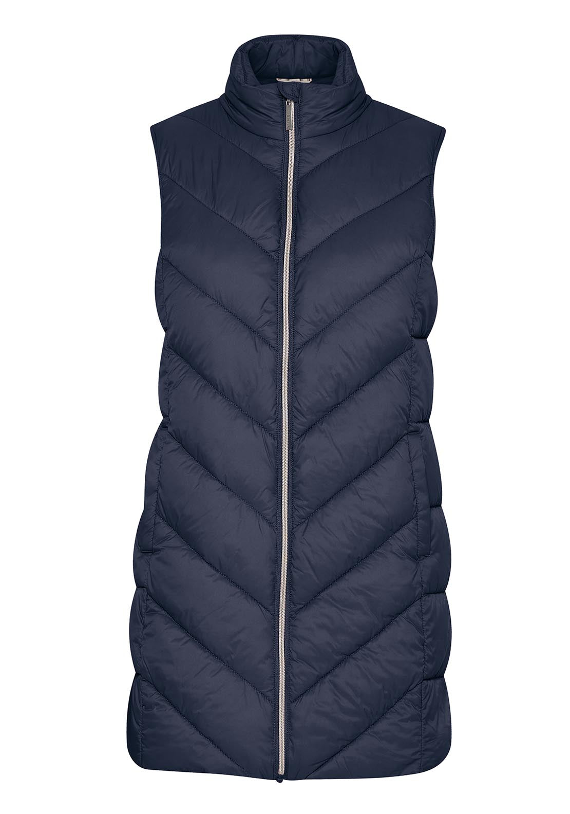 Fransa Casual Gilet - Navy Blazer 1 Shaws Department Stores
