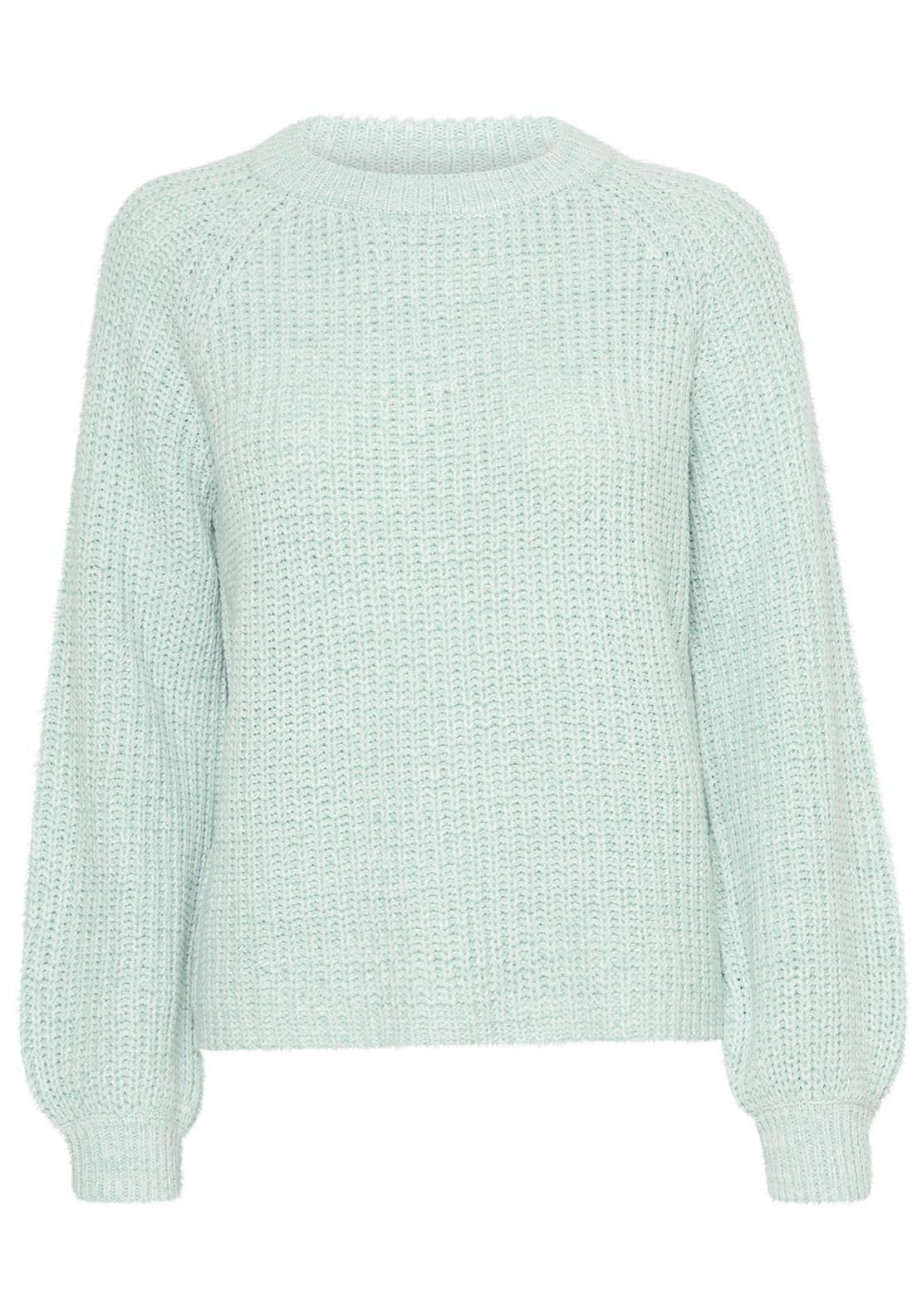 Fransa Casual Long Sleeve Knit Pullover - Blue 4 Shaws Department Stores