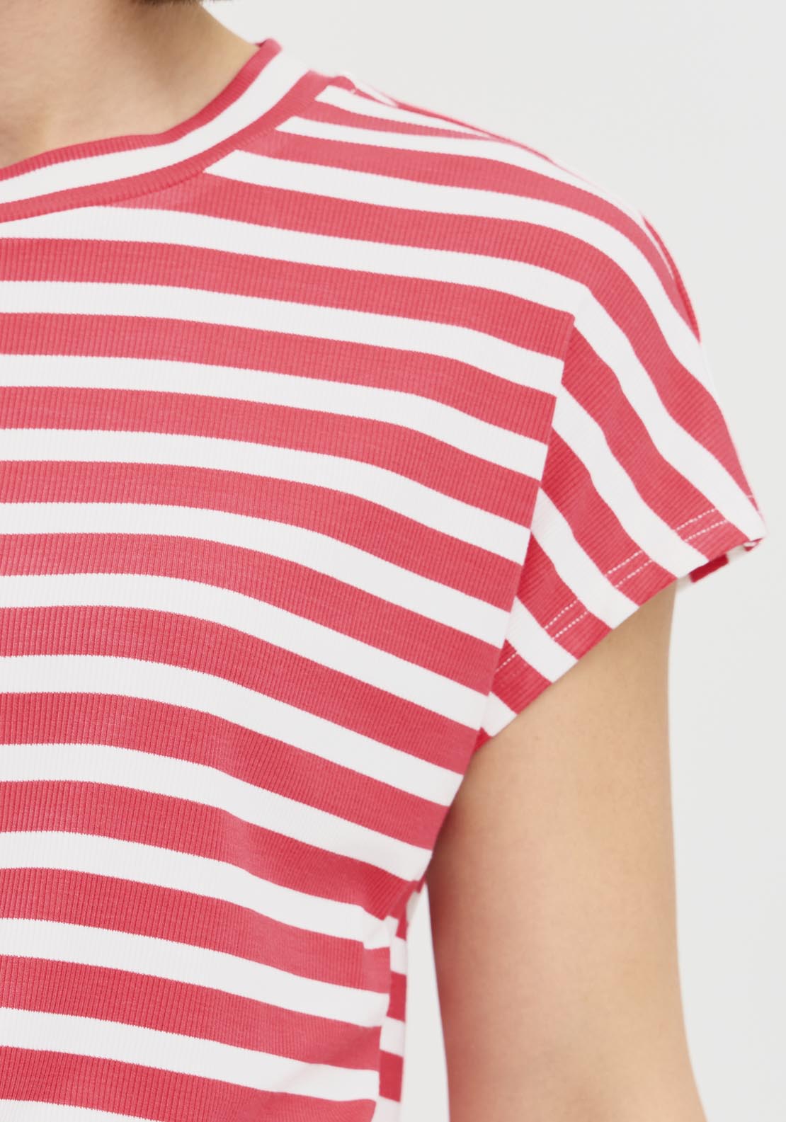 Fransa Short Sleeve T-Shirt - Pink 5 Shaws Department Stores