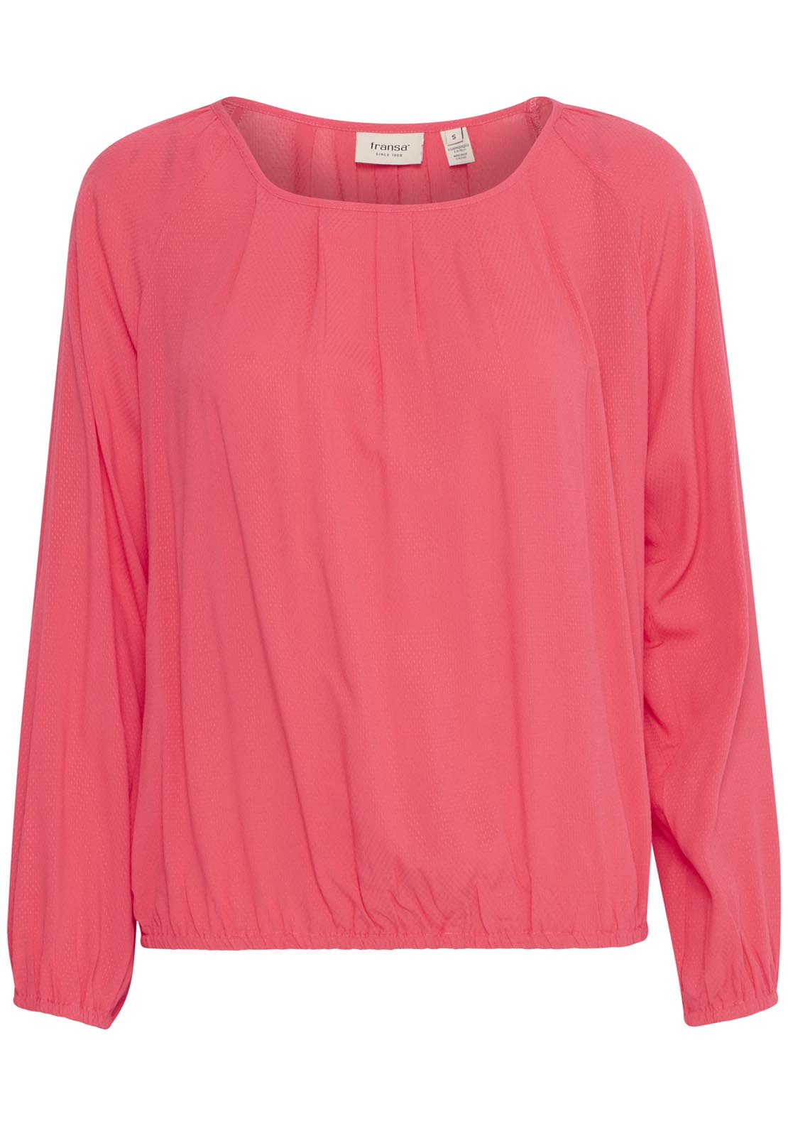 Fransa Pos Long Sleeve Blouse - Pink 1 Shaws Department Stores