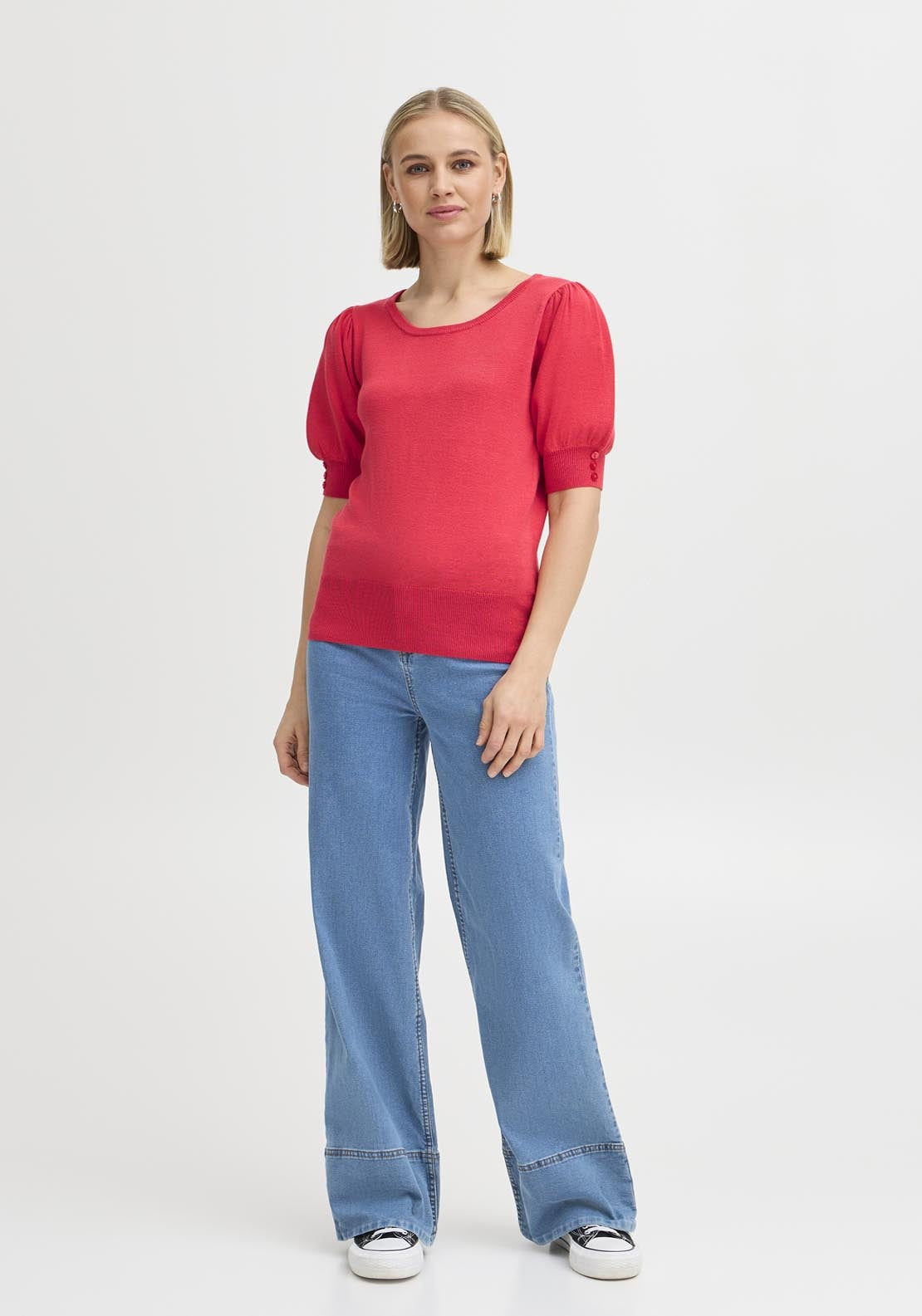 Fransa Pos Knit Pullover - Pink 5 Shaws Department Stores