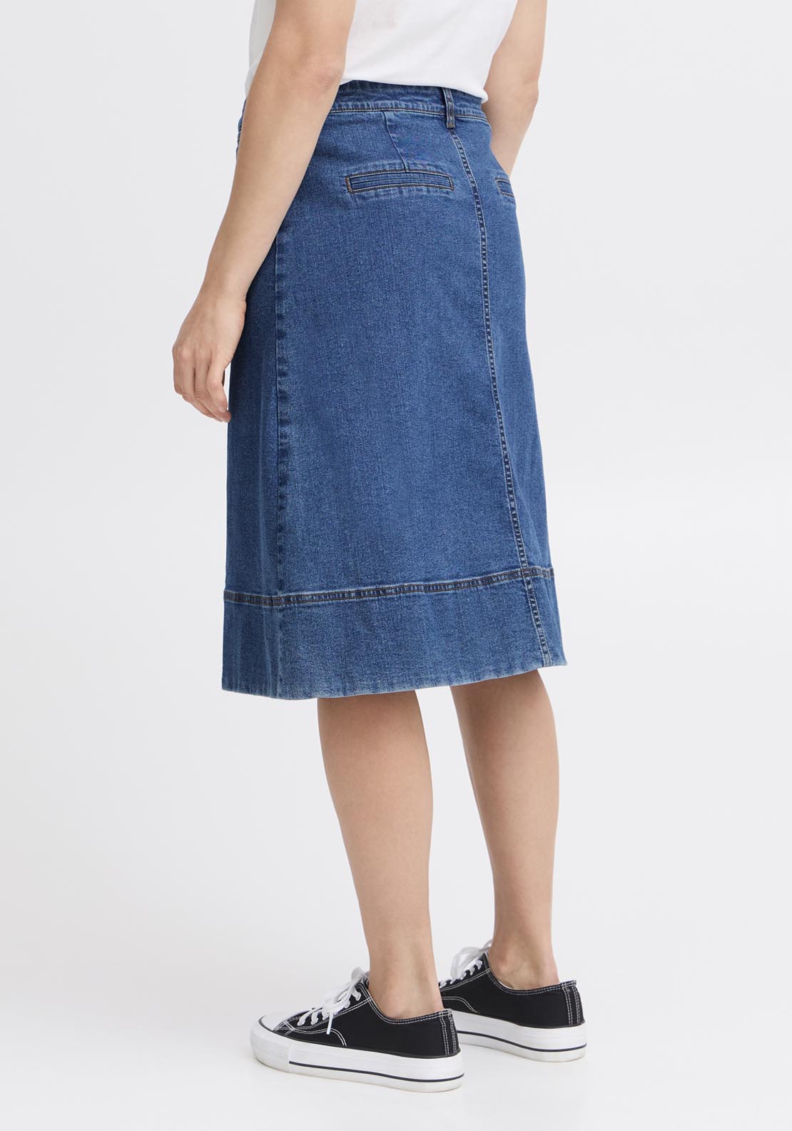 Fransa Pos Denim Skirt - True Blue Denim 2 Shaws Department Stores