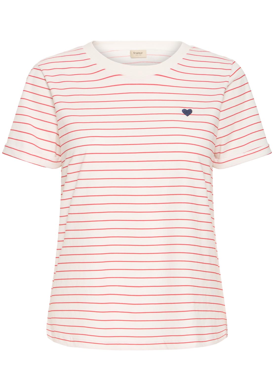 Fransa Casual Short Sleeve T-Shirt - Pink 8 Shaws Department Stores