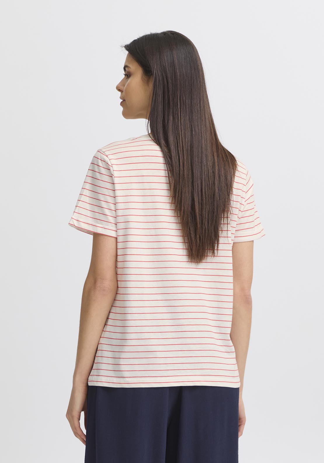 Fransa Casual Short Sleeve T-Shirt - Pink 2 Shaws Department Stores
