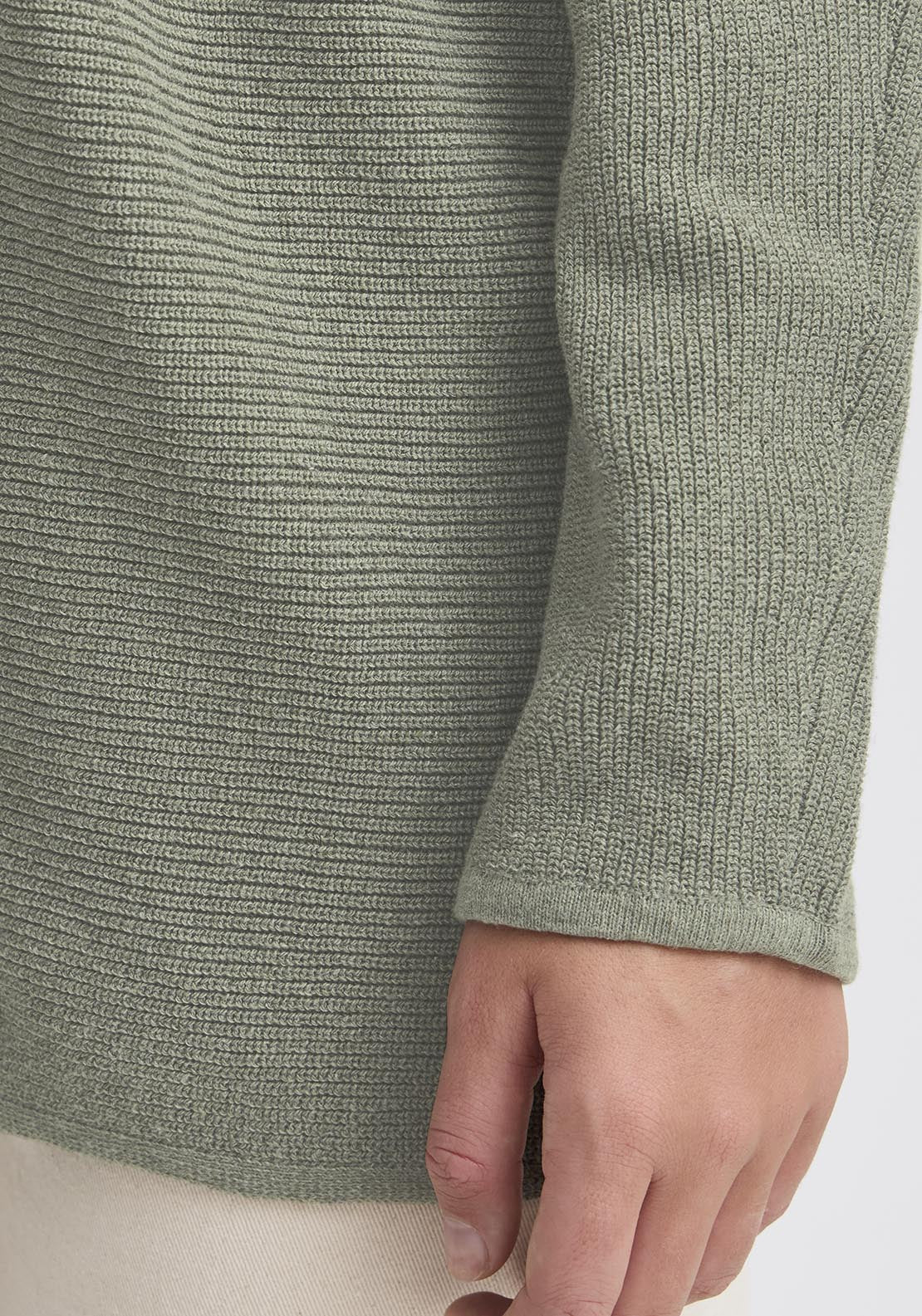 Fransa Casual Long Sleeve Knit Cardigan - Agave Green 5 Shaws Department Stores