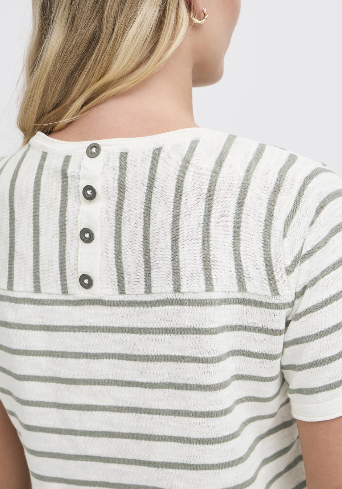 Fransa Pos Knit Pullover - Green 3 Shaws Department Stores