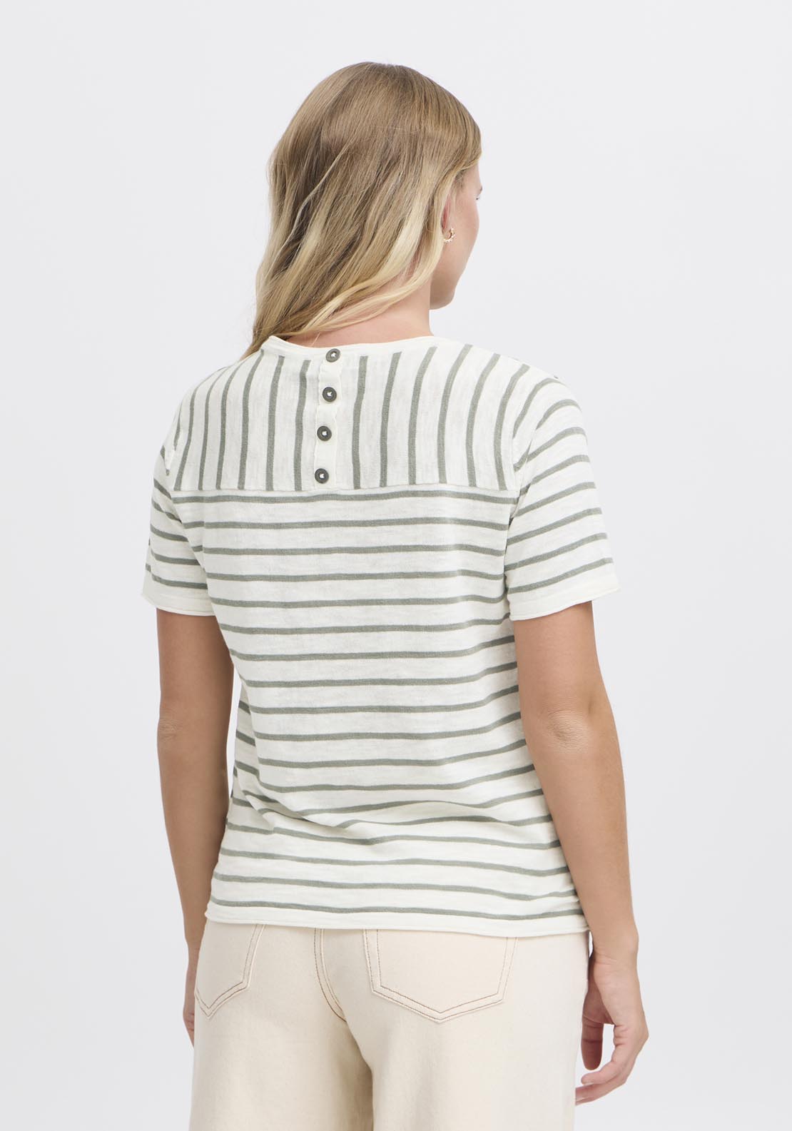 Fransa Pos Knit Pullover - Green 2 Shaws Department Stores