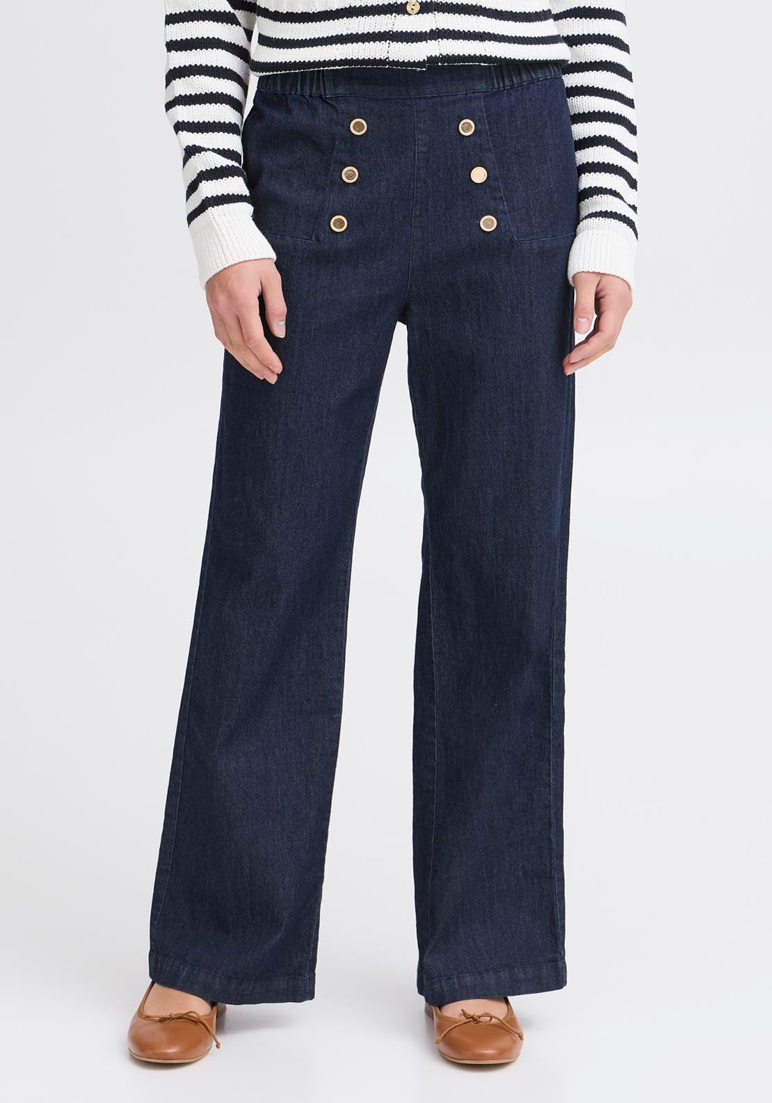 Fransa Pos Denim Jeans - Raw Blue Denim 1 Shaws Department Stores