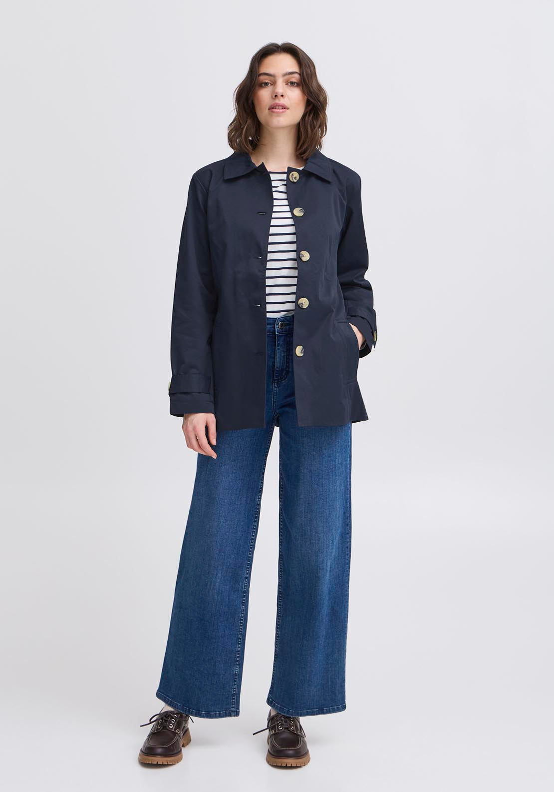 Fransa Pos Outerwear - Navy 5 Shaws Department Stores