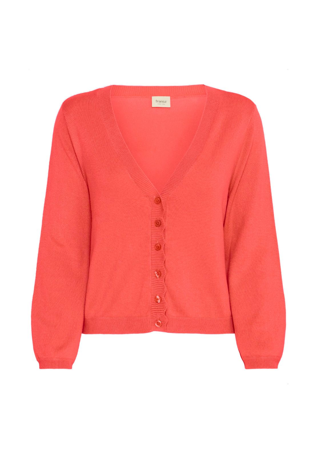 Fransa Knit Cardigan - Cayenne 1 Shaws Department Stores