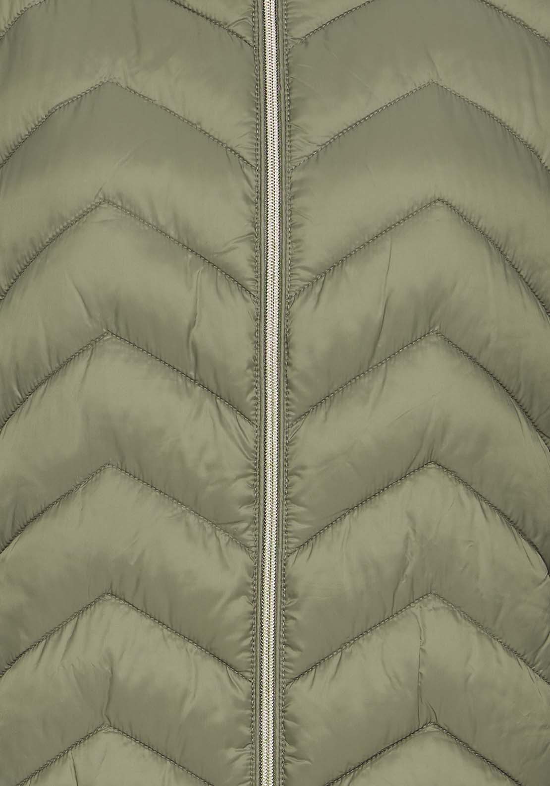 Fransa Padded Jacket - Green 3 Shaws Department Stores