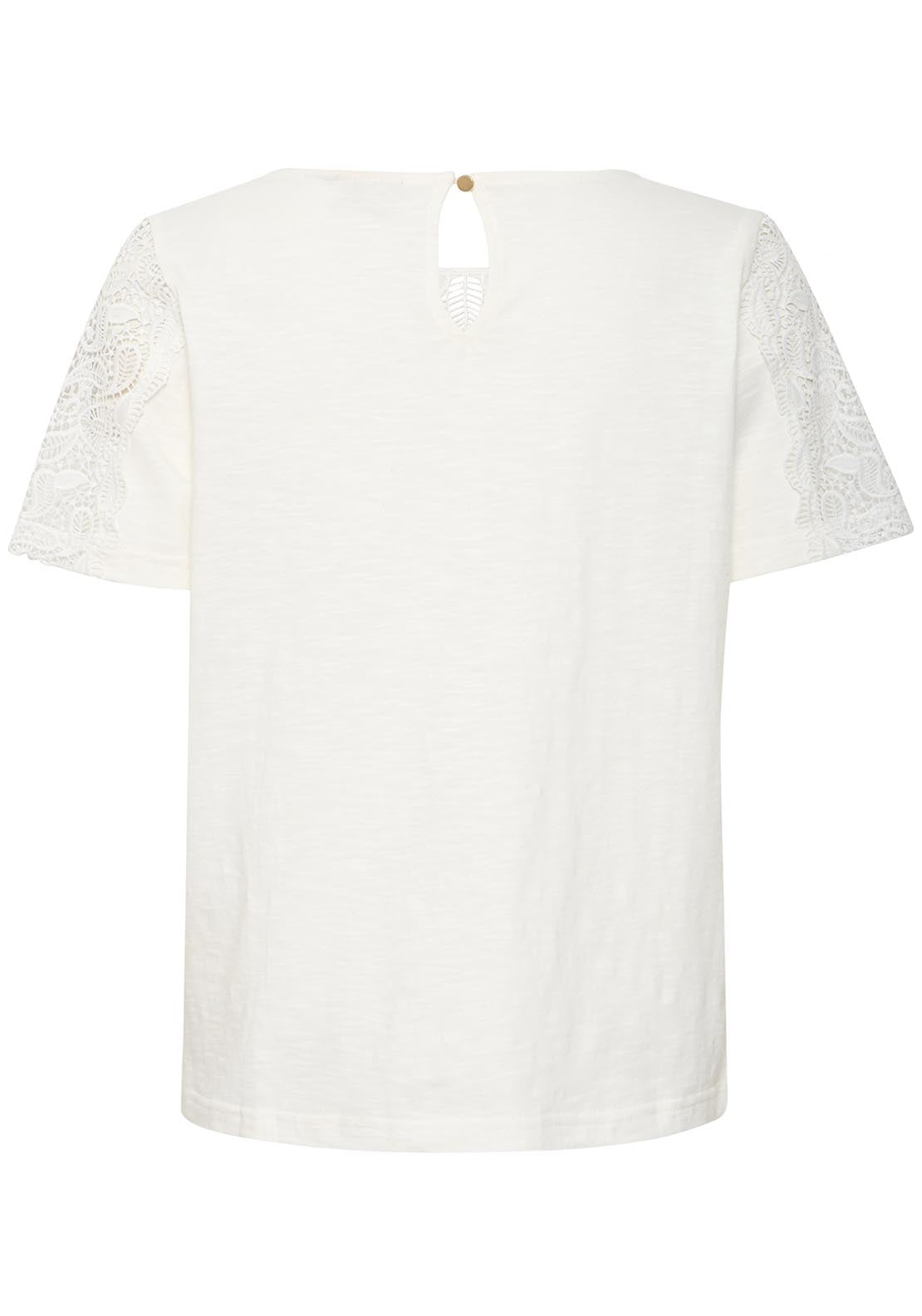 Fransa Short Sleeve T-Shirt - White 2 Shaws Department Stores