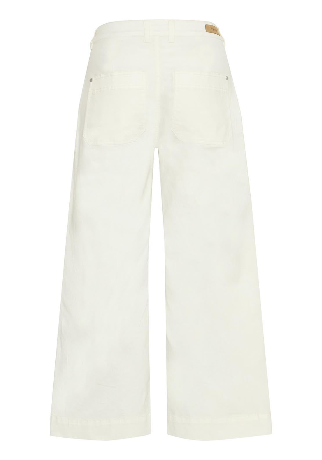 Fransa Casual Trousers - White 2 Shaws Department Stores
