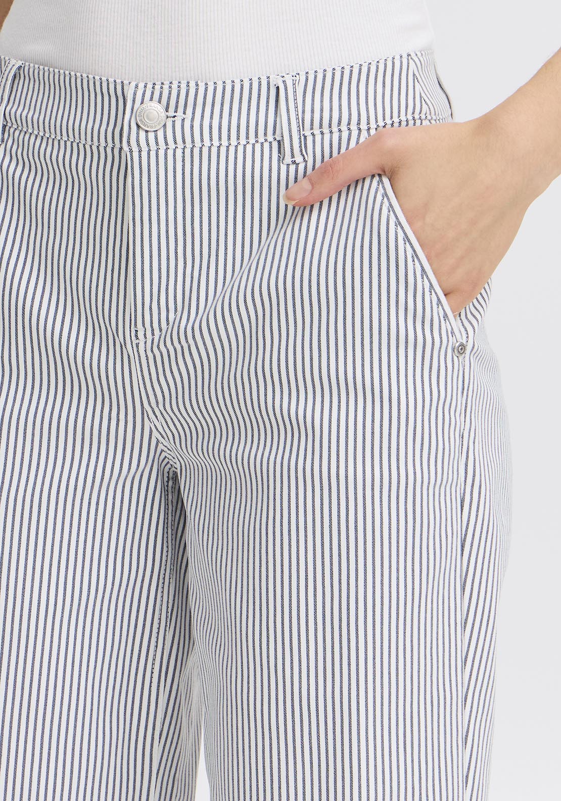 Fransa Casual Trousers - Pin Stripe 3 Shaws Department Stores