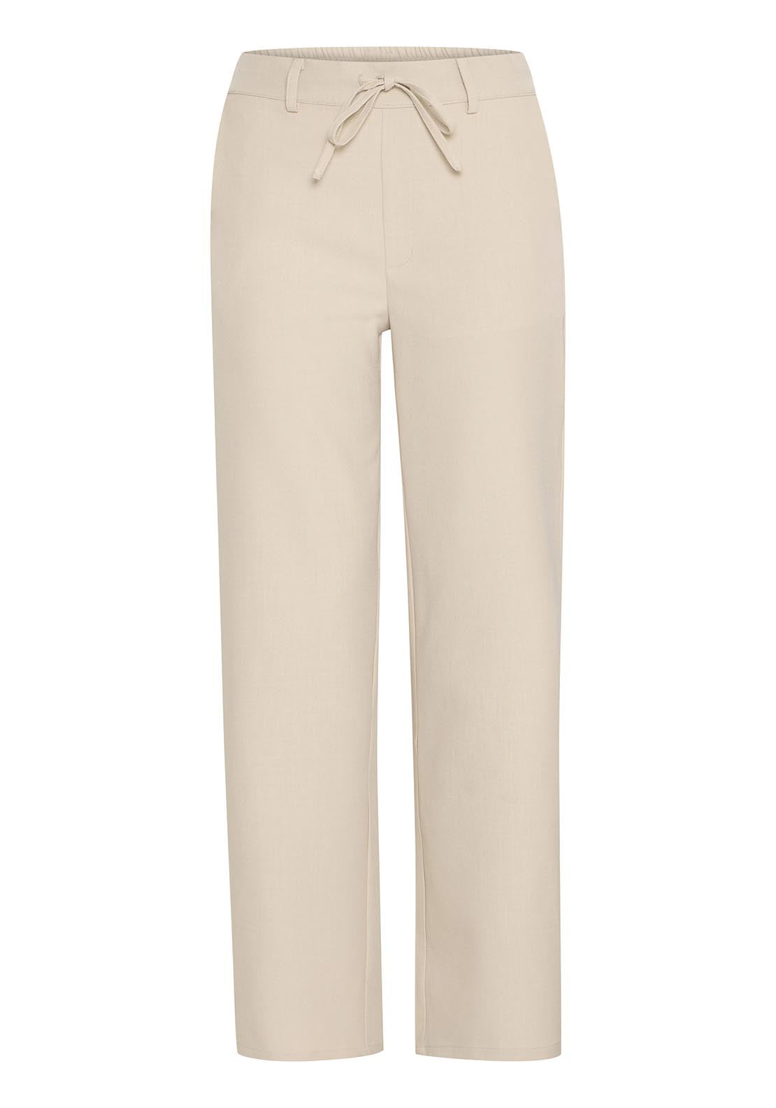 Fransa Casual Trousers - Tan 1 Shaws Department Stores