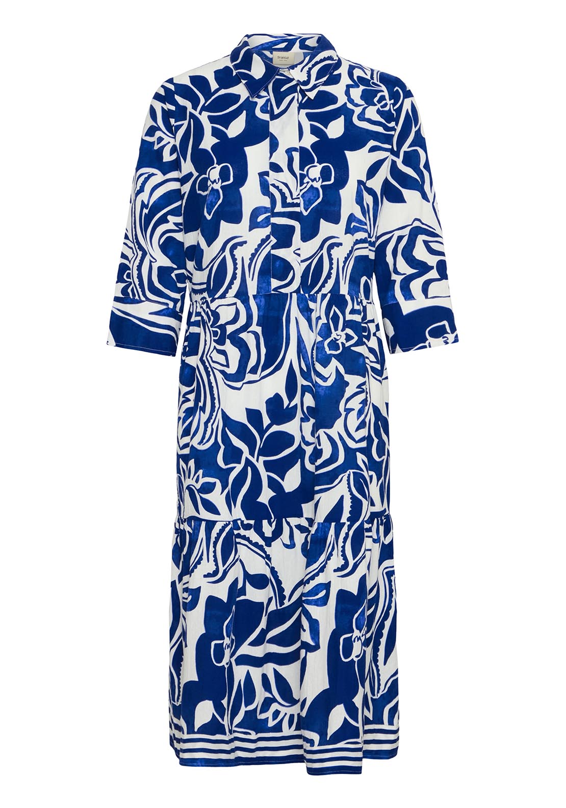 Fransa Light Woven Dress - Blue Lolite Art 1 Shaws Department Stores