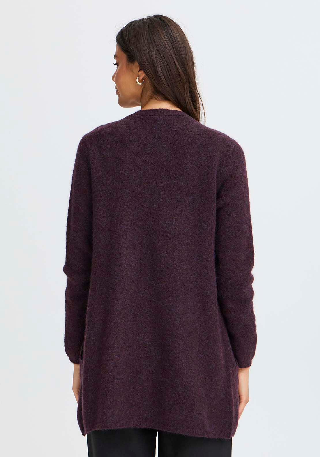 Long Sleeve Cardigan - Fudge Melange