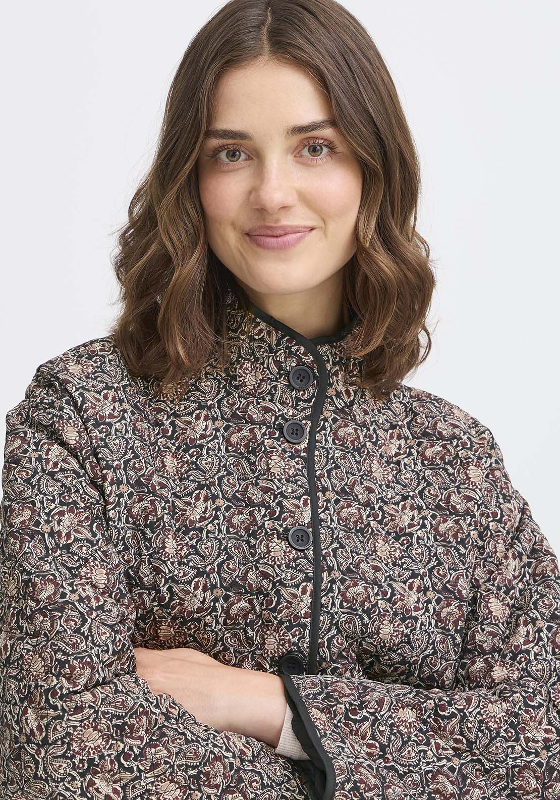 Fransa Jacket - Black Non Paisley 3 Shaws Department Stores