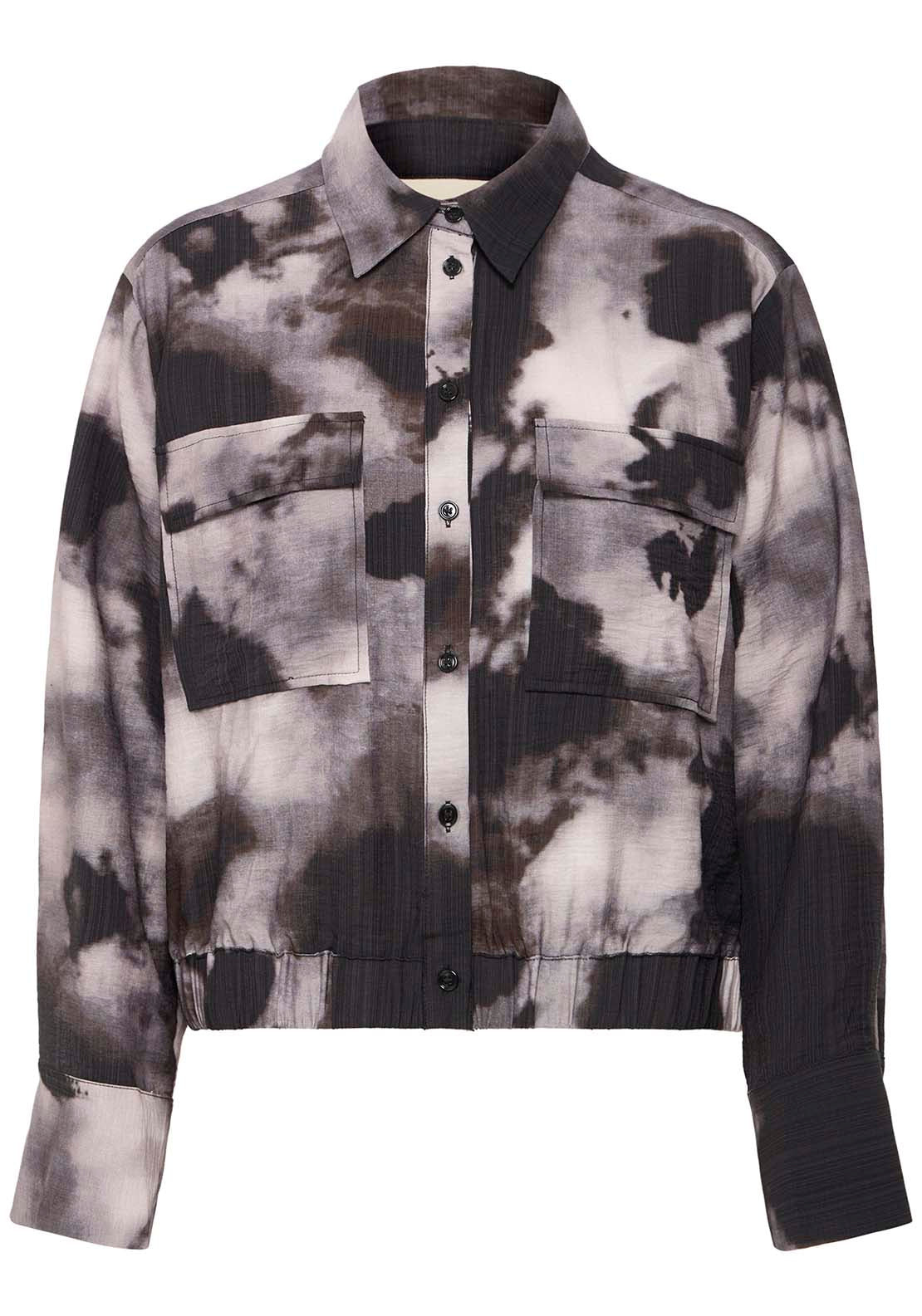 Fransa Long Sleeve Shirt - Pumicestone Ghost 1 Shaws Department Stores