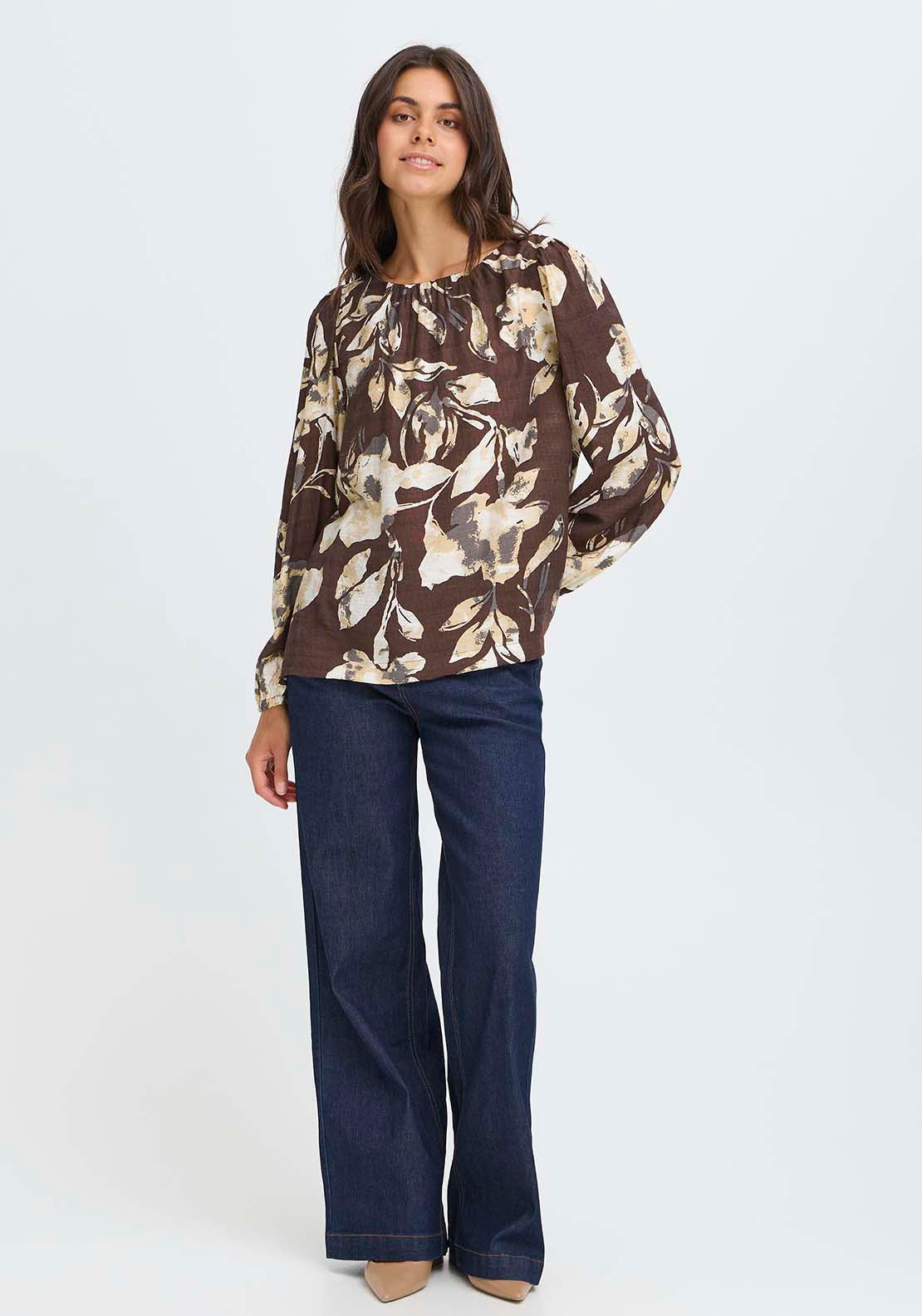 Long Sleeve Blouse - Dis Floral Fudge