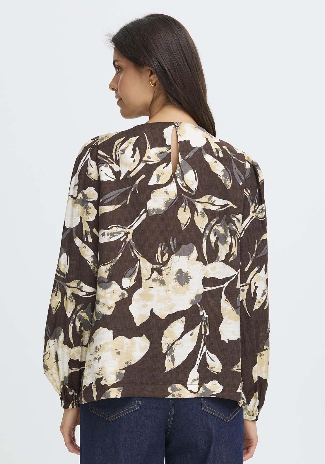 Long Sleeve Blouse - Dis Floral Fudge