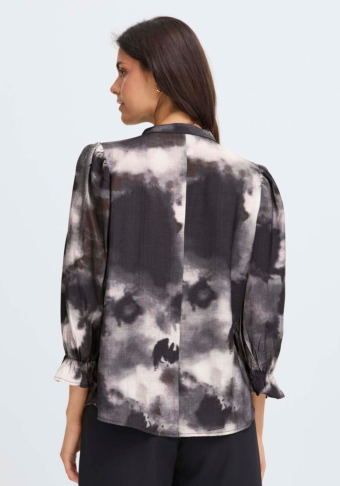Long Sleeve Blouse - Pumicestone Ghost