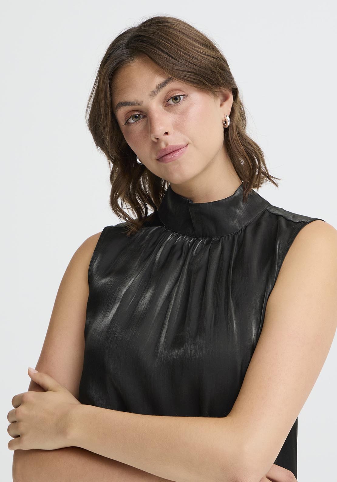 Fransa Yolanda Blouse - Meteorite 3 Shaws Department Stores