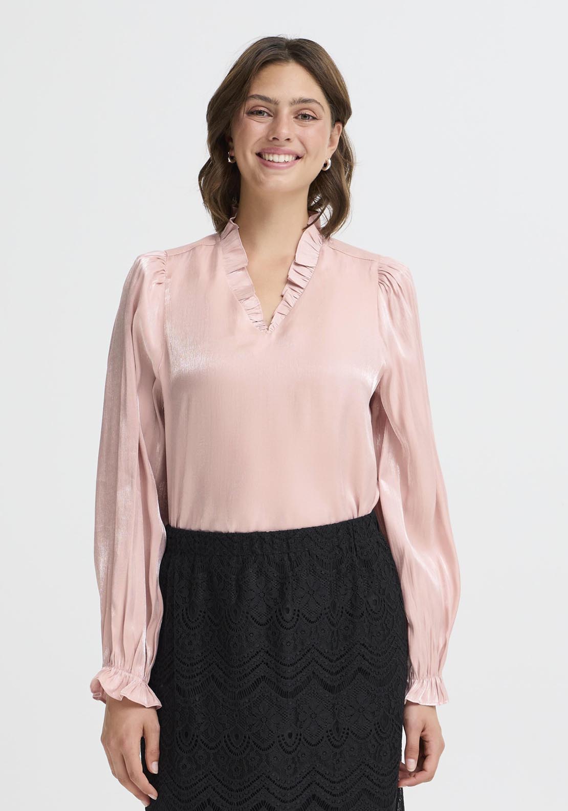Fransa Yolanda Blouse - Purple 1 Shaws Department Stores