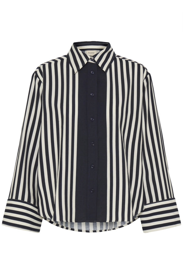 Bold Stripe Shirt - Salute Whisper White Stripe