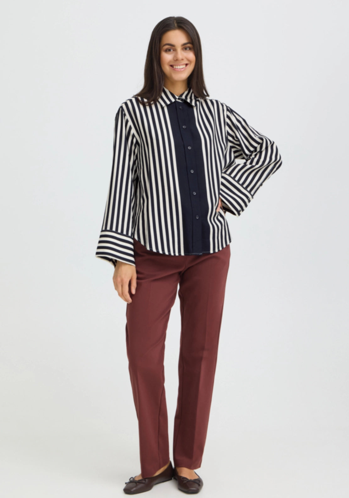 Bold Stripe Shirt - Salute Whisper White Stripe